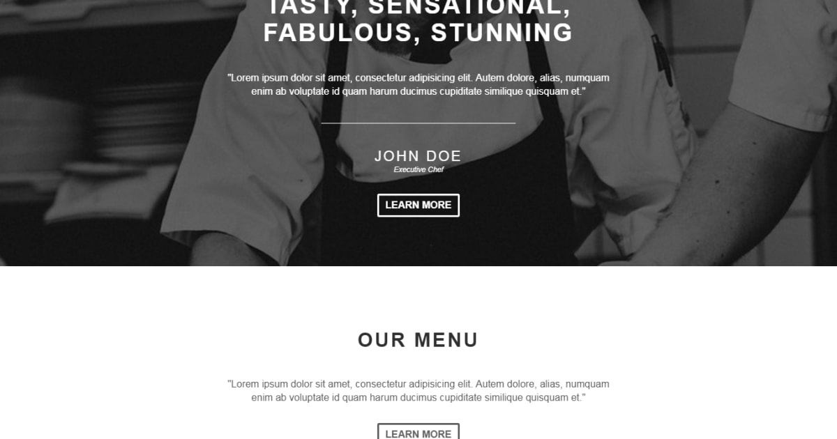 Food / Restaurant / Landing Page - Food & Restaurant Template 6