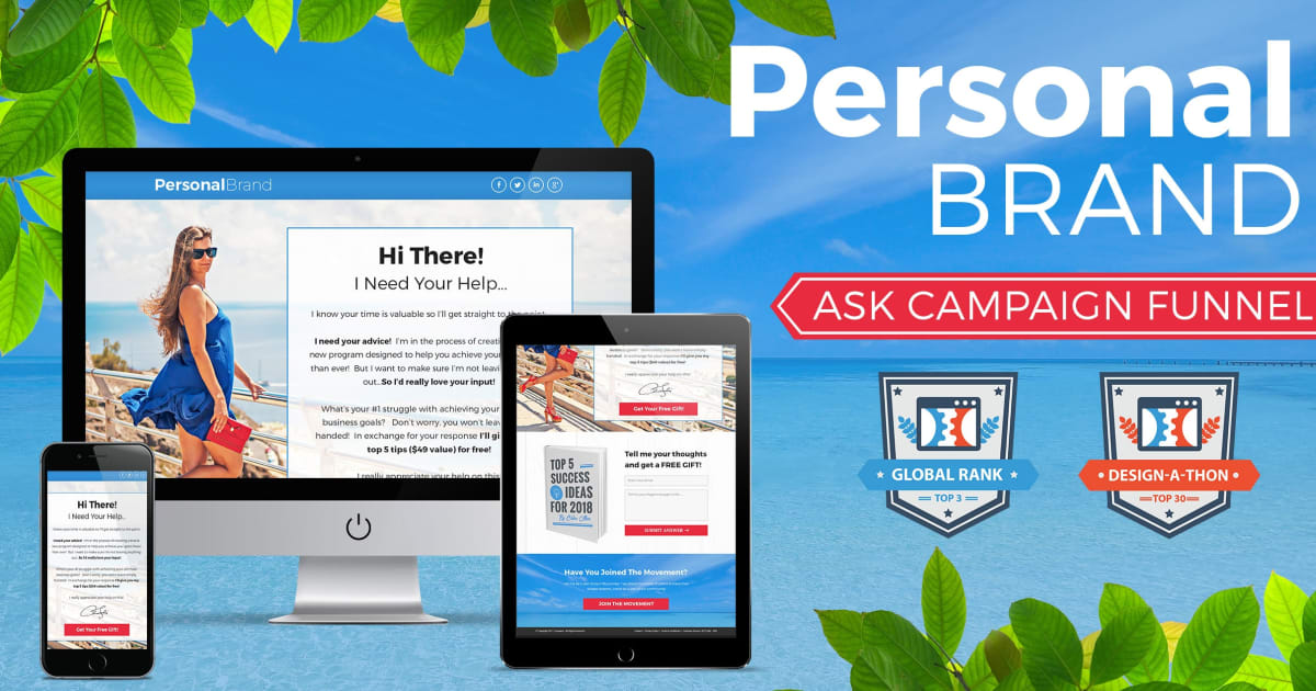 Your Personal Brand Ask Campaign Funnel **BONUS** Proven 5 Step Email Sequence!