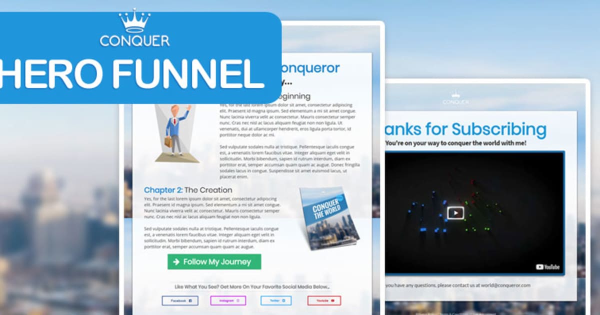 CONQUER | The Hero Funnel