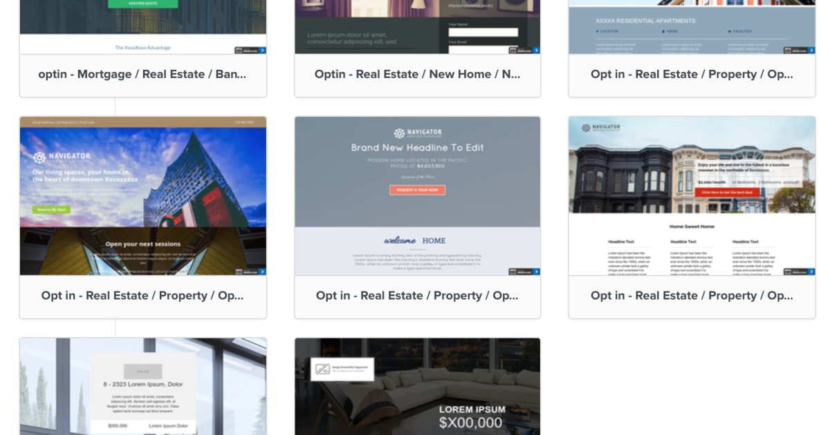 *Bundle* Real Estate Opt In Templates (unbounce) 