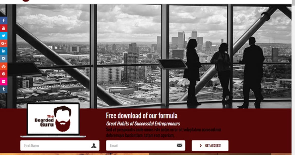TBG's Fully Responsive 5 Page Website Template + Email Optin Funnel