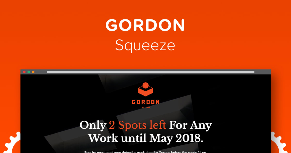 Squeeze Page Funnel :: GORDON