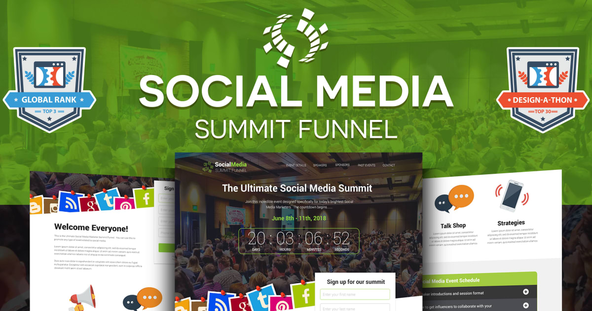 #1 Social Media Summit Funnel **BONUS** 2 Proven Email Sequences Included!