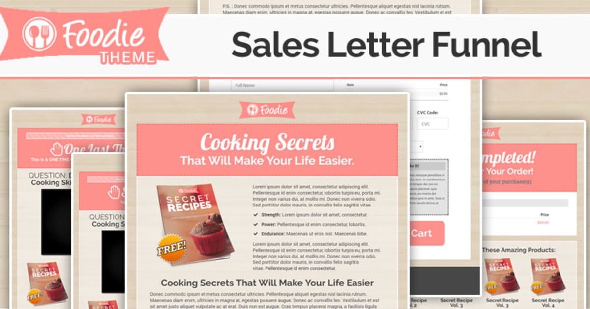 FOODIE | Sales Letter Funnel
