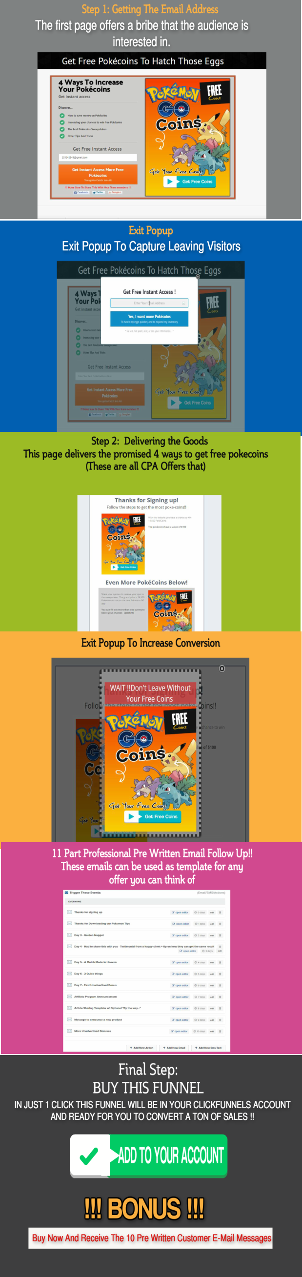 free pokemon CPA Clickfunnel Sales Funnel