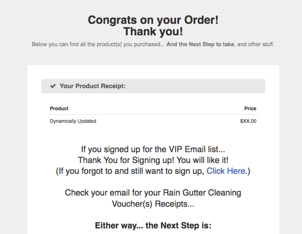 Voucher Order Confirmation