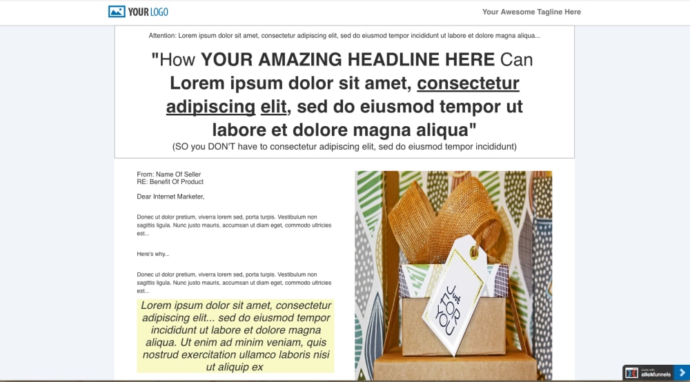 Long Form Sales Page