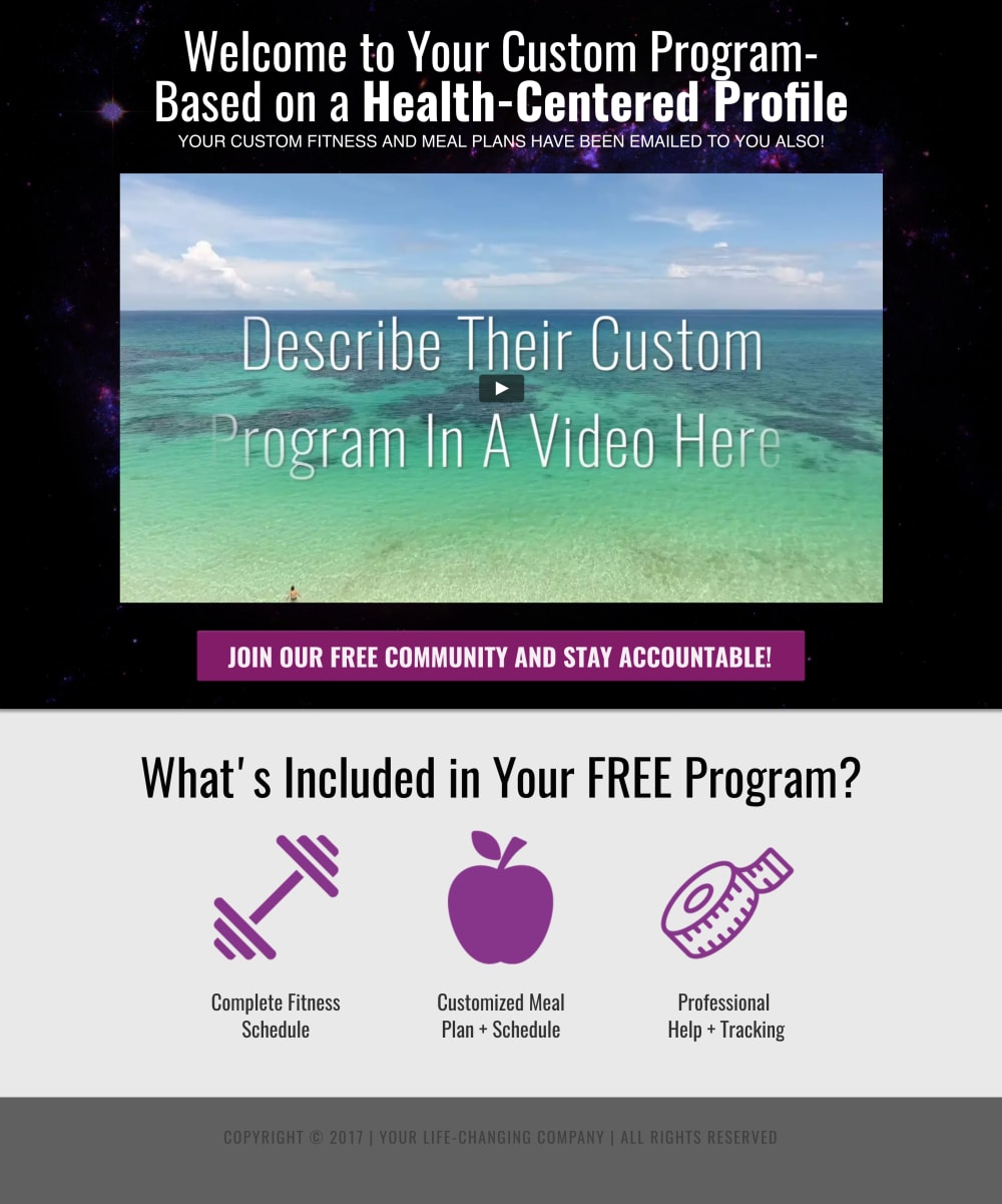 Customized Program Page