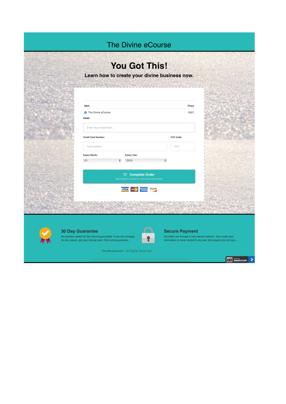 STEP 2 - ORDER PAGE