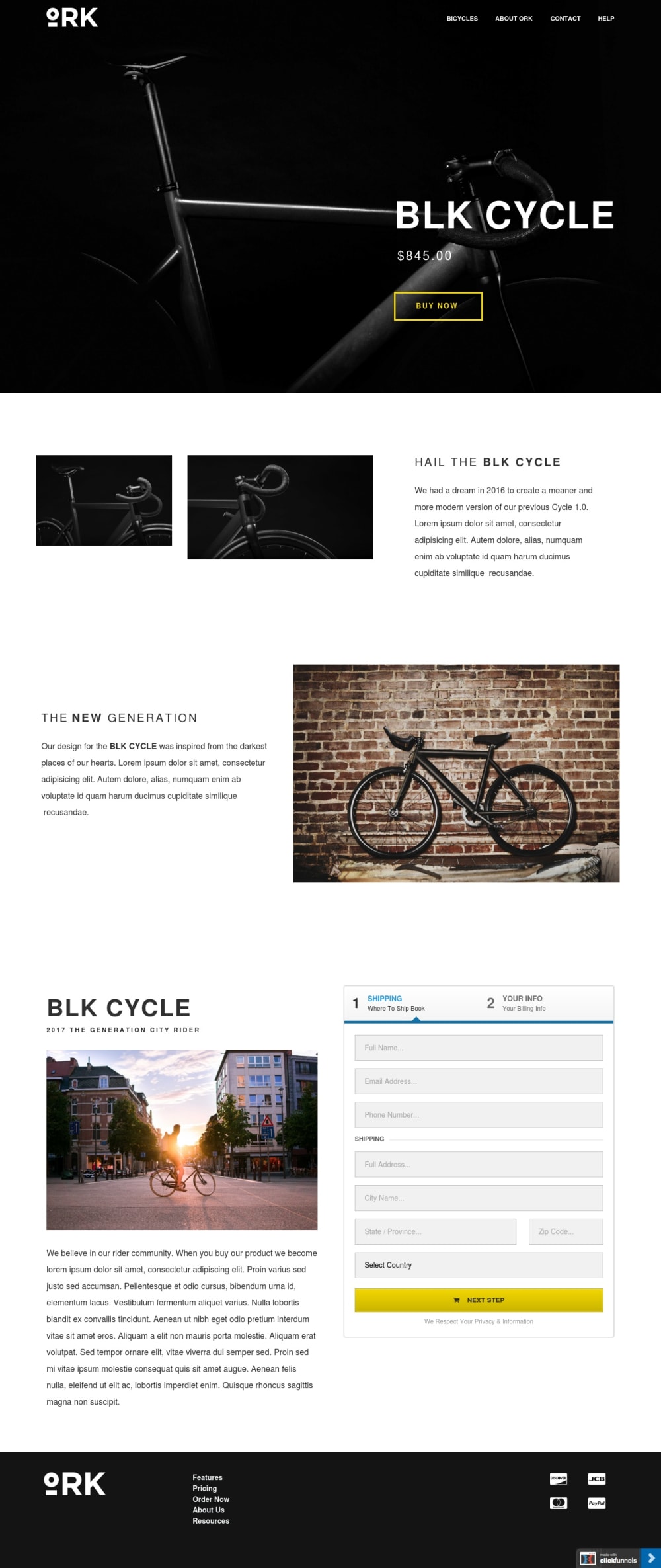 Product Sales Page