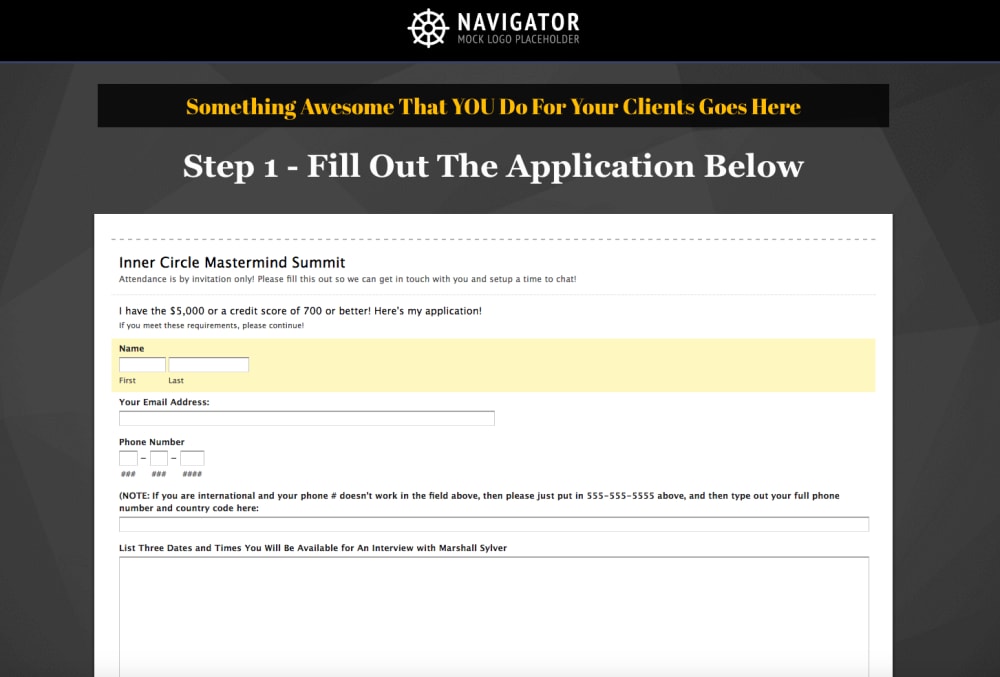 Application Form