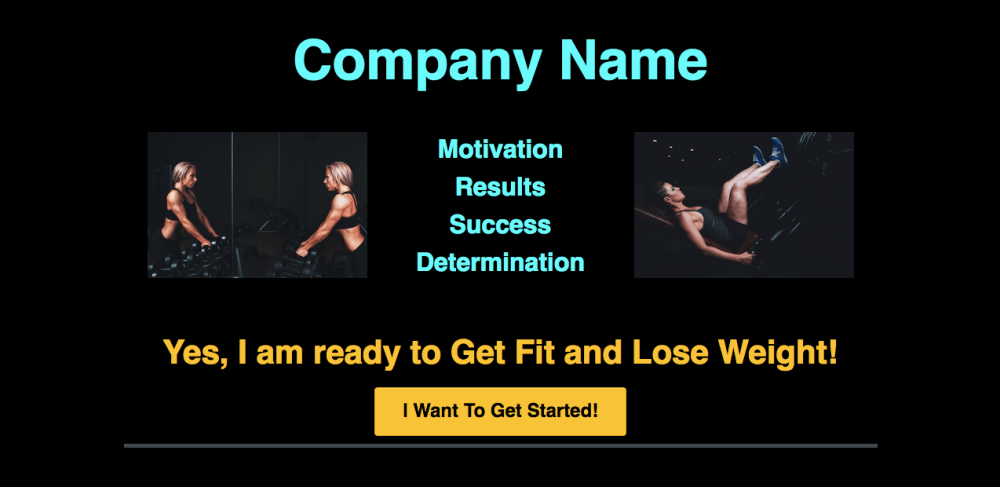 Personal Training Session Opt In Above The Fold