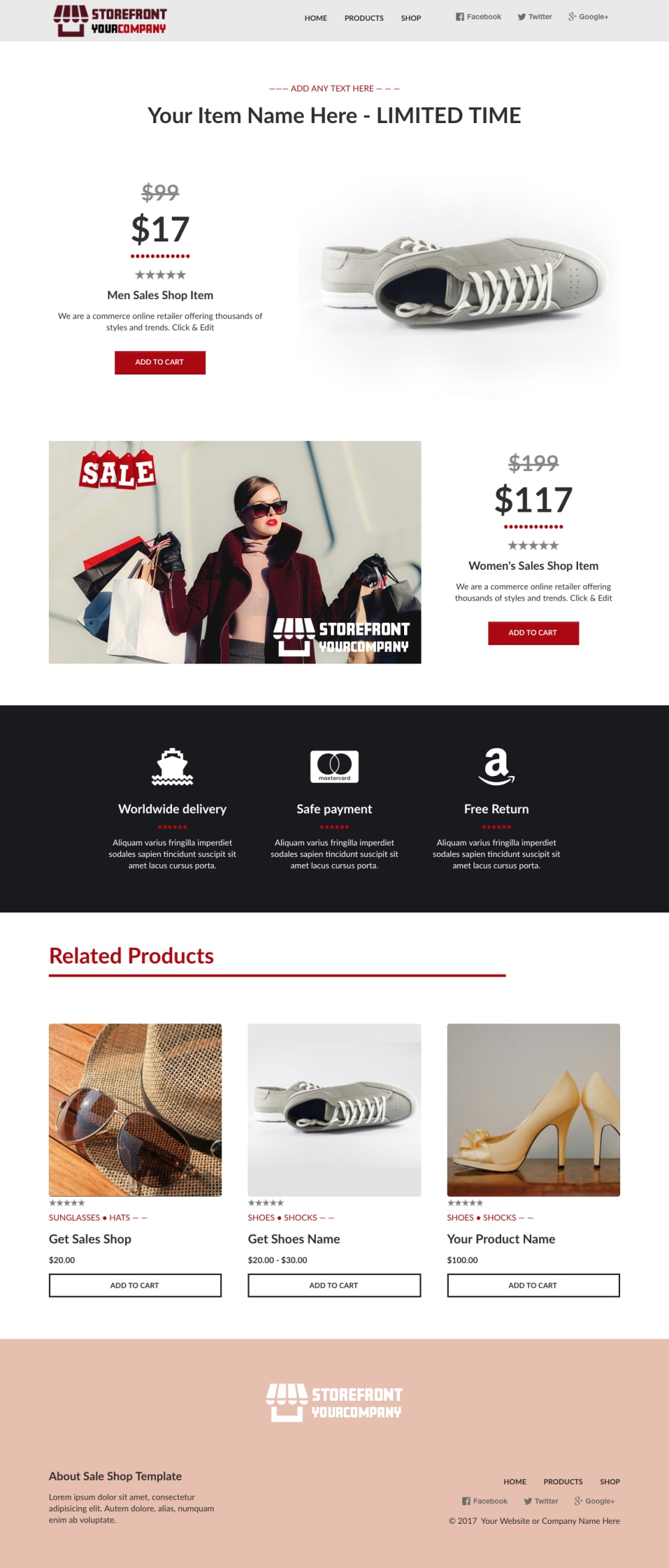 Product and Products Pages