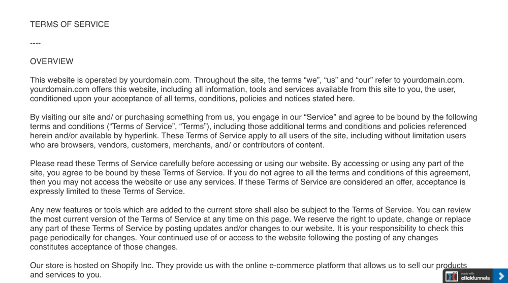 Terms of Service