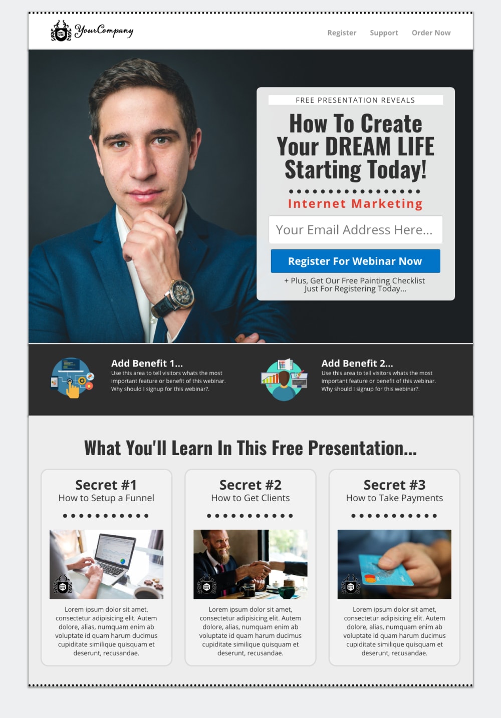 Webinar Registration Page