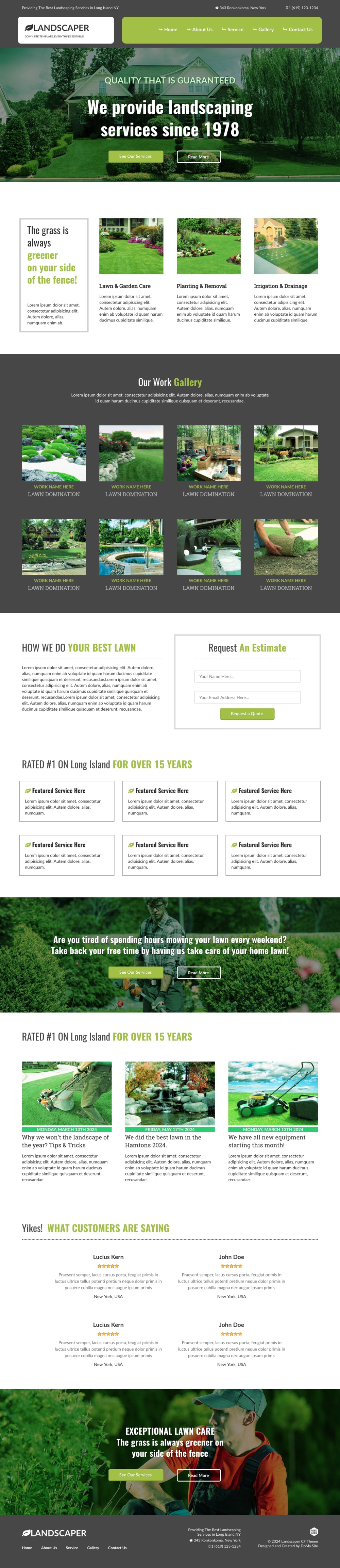 Full Landscaper Website. 