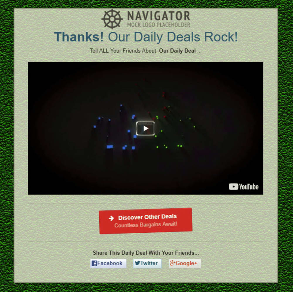 eCommerce Daily Deal Thank you 