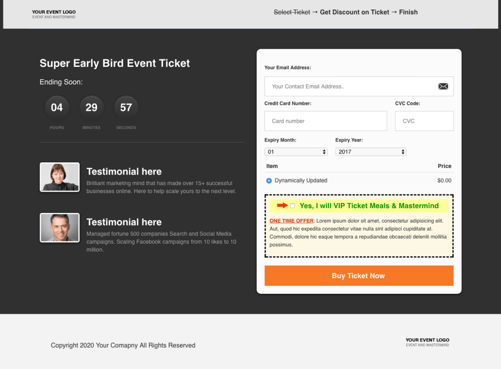 Order page