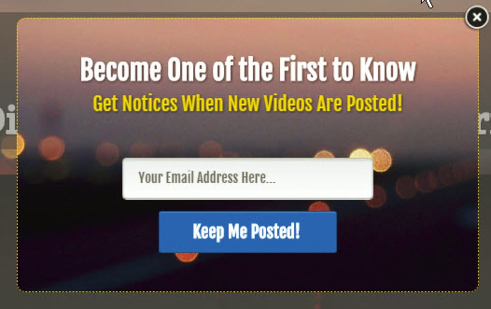 eCommerce Video Demo Popup
