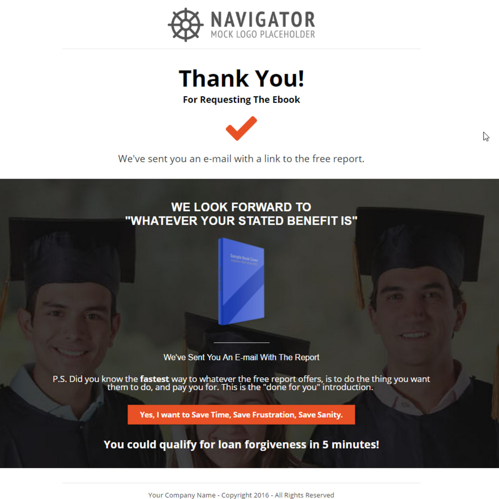 Request Additional Info From Thank You Page