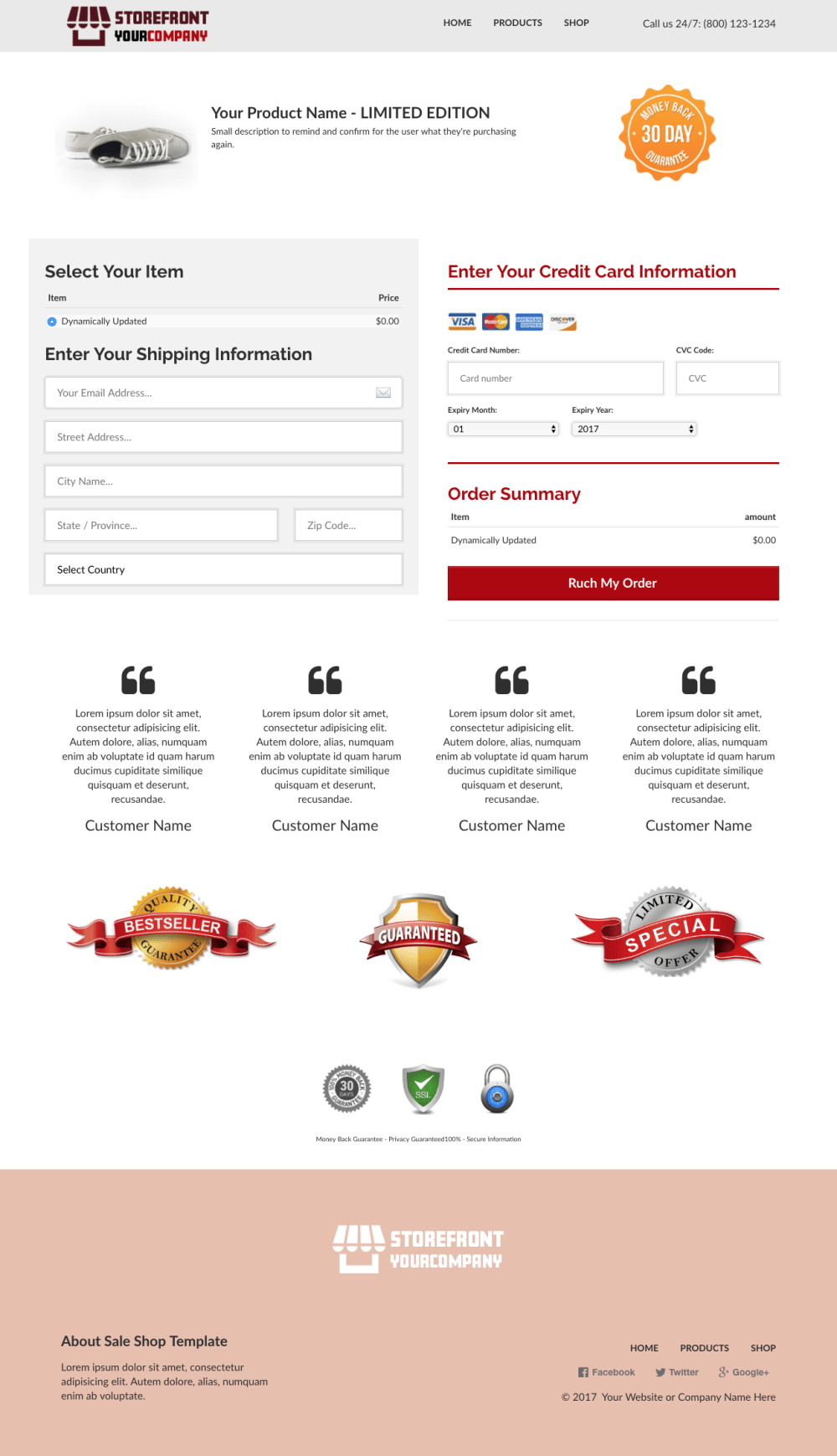 High Converting Checkout Page