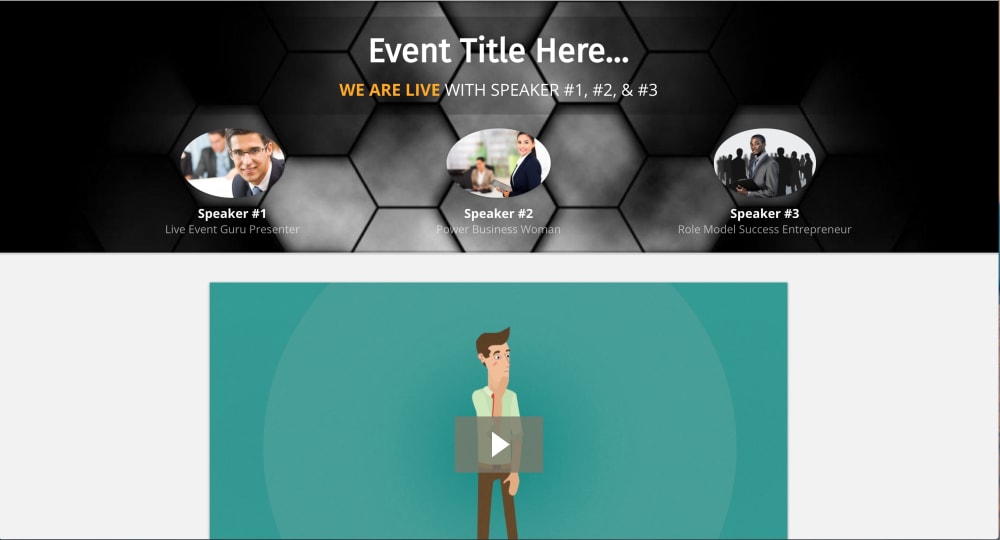 Live Event And Webinar Broadcast Page