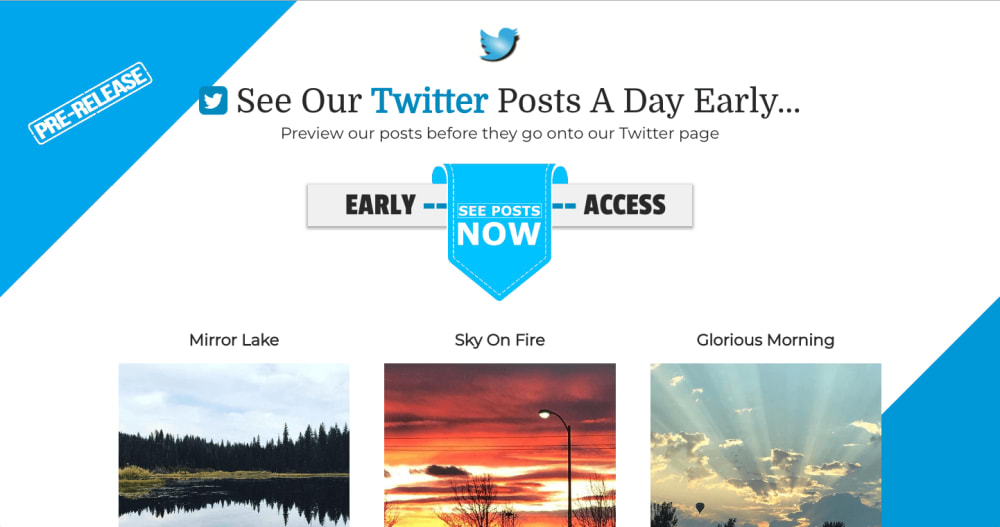 TWITTER POSTS PAGE
