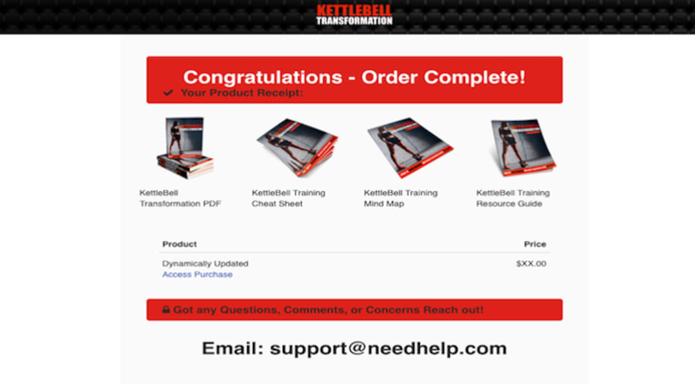 Health and Wellness Order Confirmation