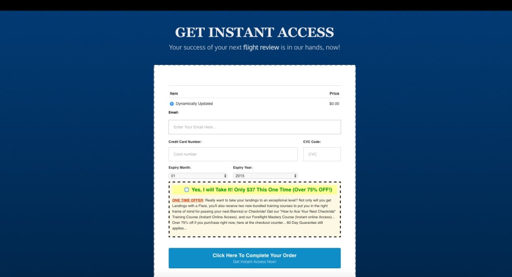 Order Page
