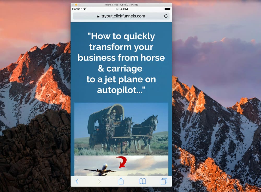 Horse and Carriage Optin Page (Mobile)