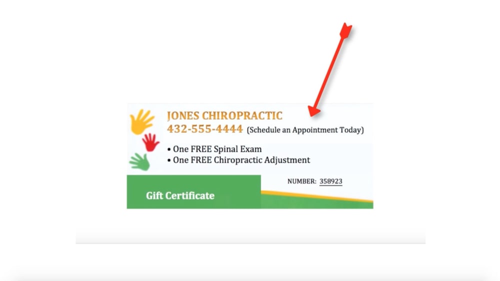 Gift Certificate for Free Services