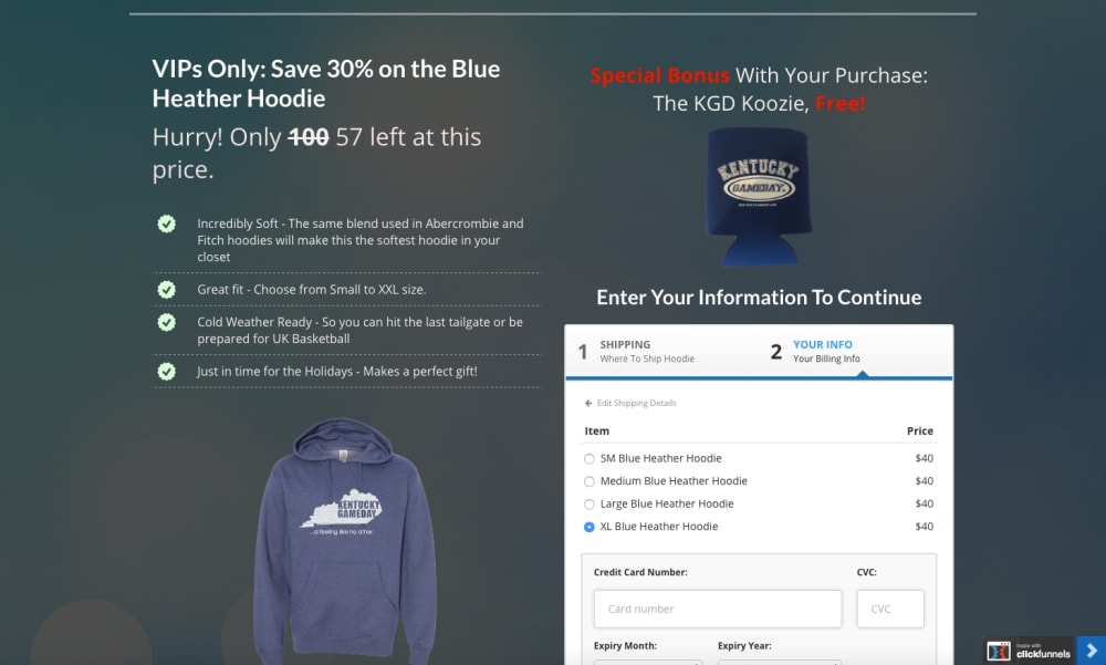 The Order Page