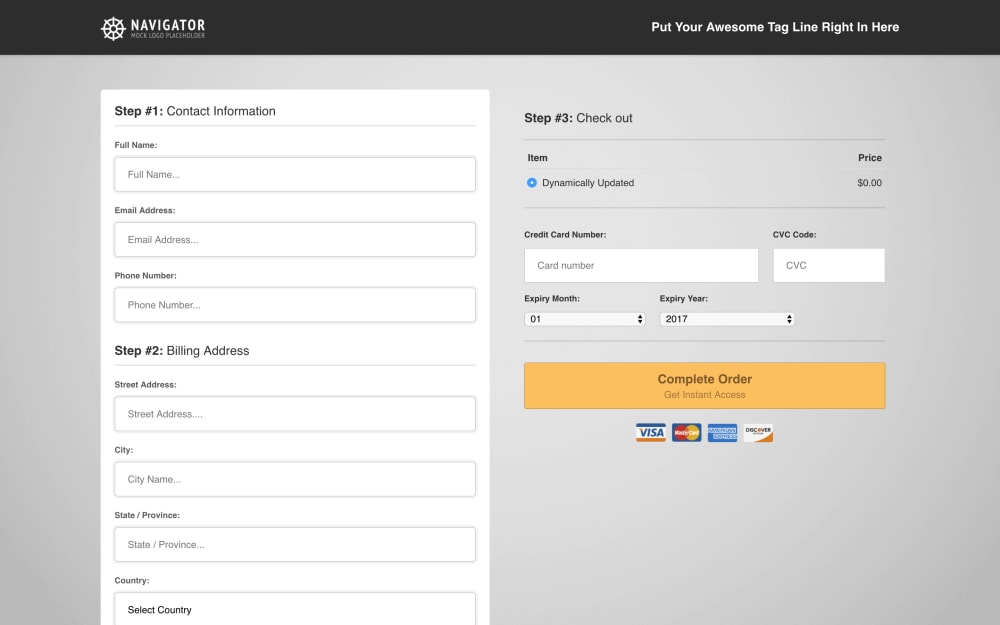 Order Form Page