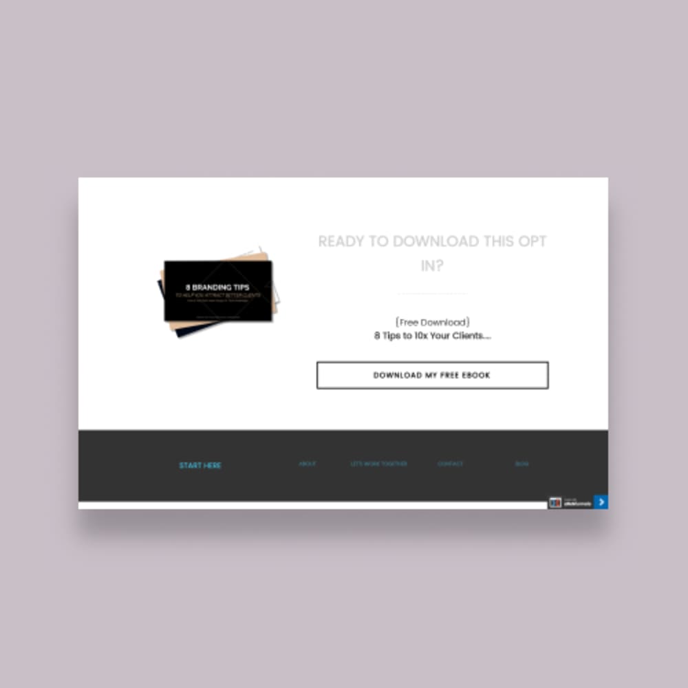 Opt In Landing Page