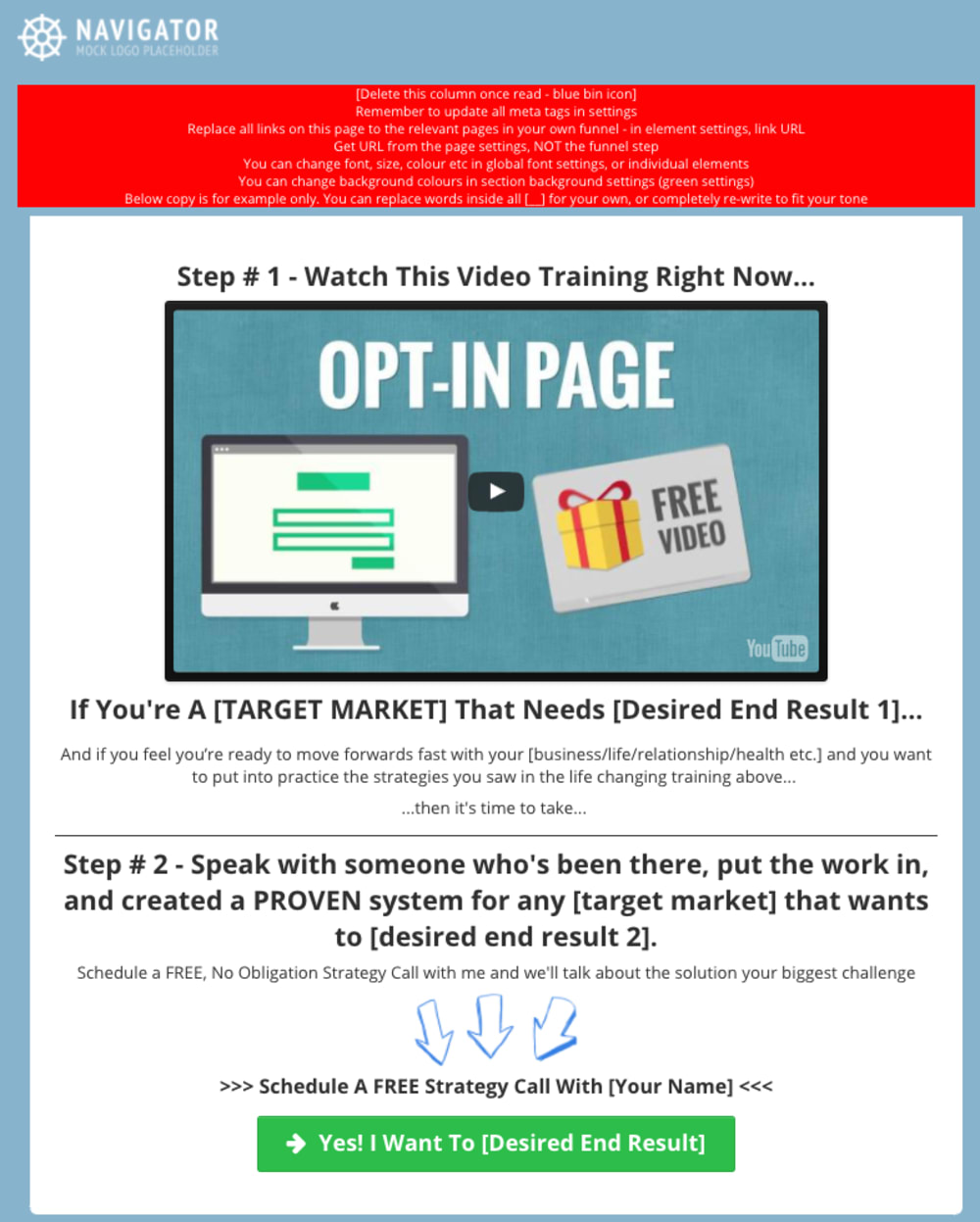 Training Page