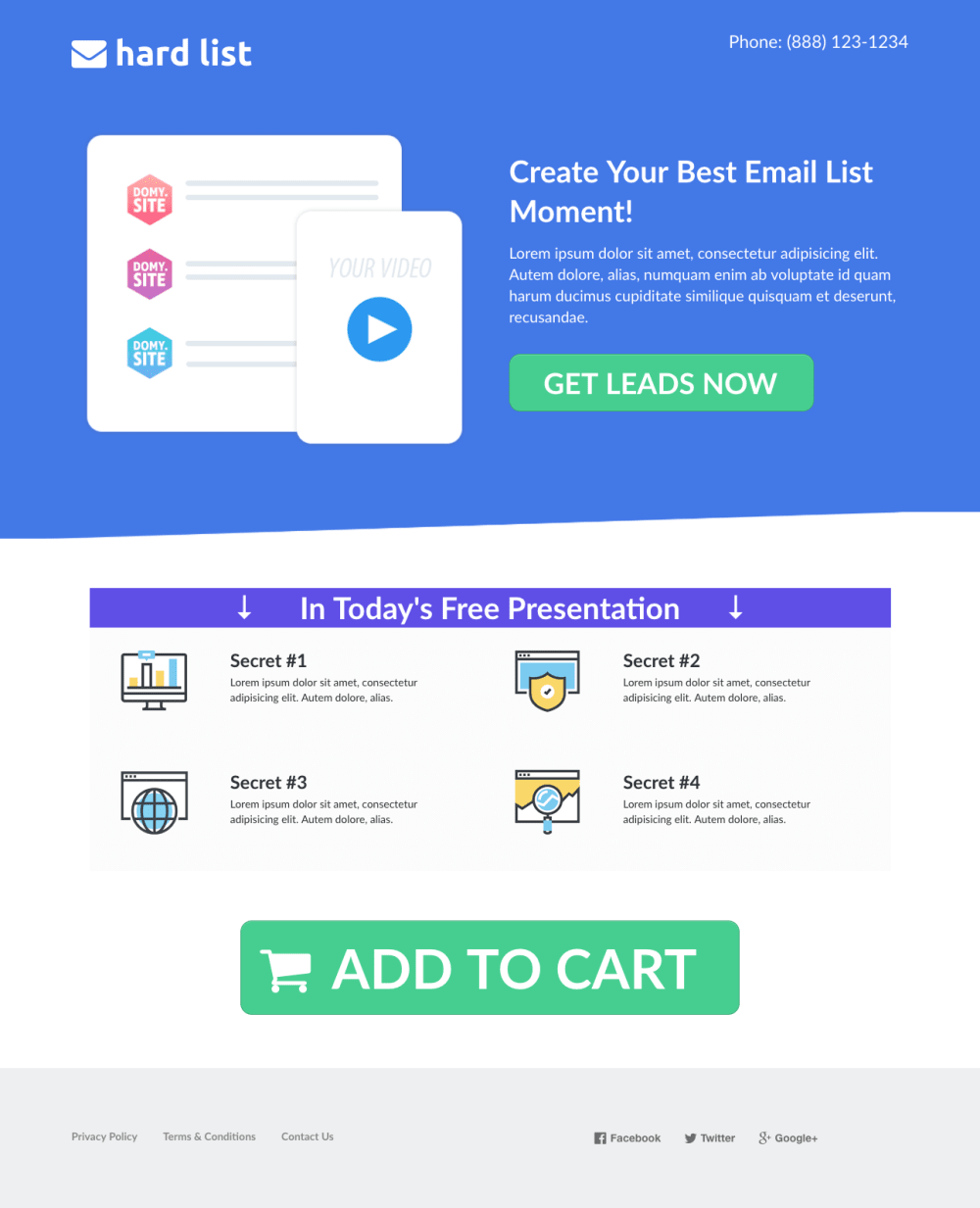 VSL (Video Sales Letter) With Order Form (on-Click button shows order form)