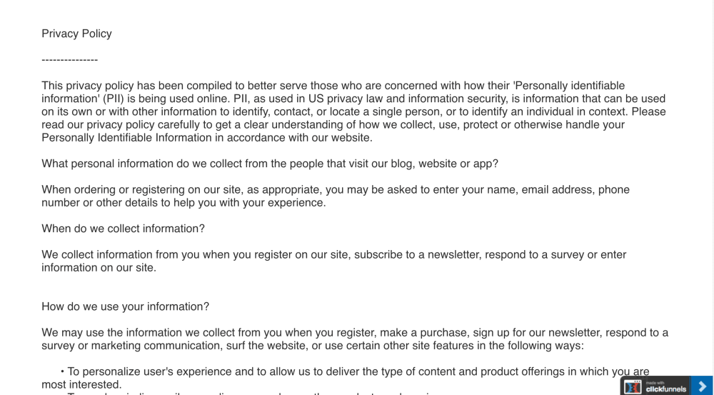 Privacy Policy