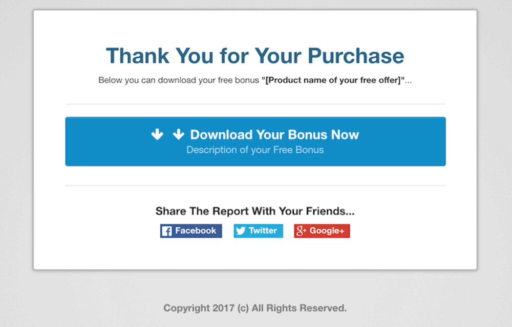Thank You Page