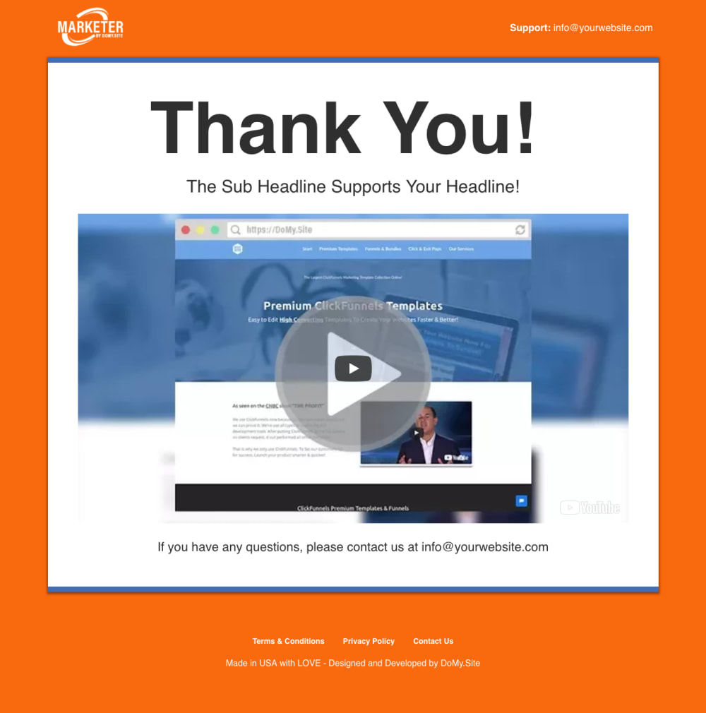 Thank You page