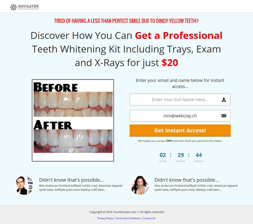 Dentist Leadgen Optin