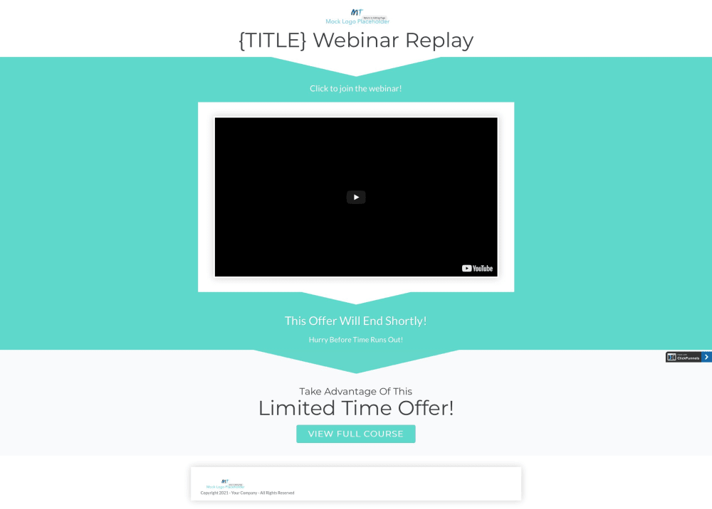Webinar Replay Page