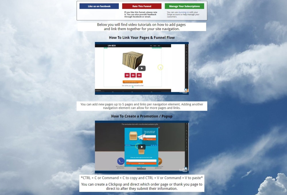 Funnel Setup Guide Page