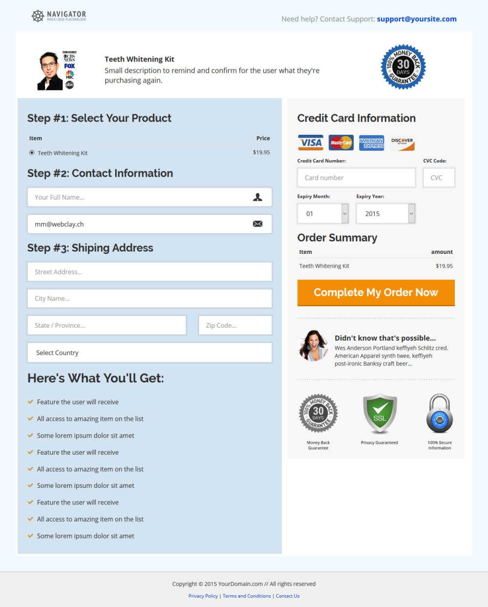 Dentist Leadgen Order Form