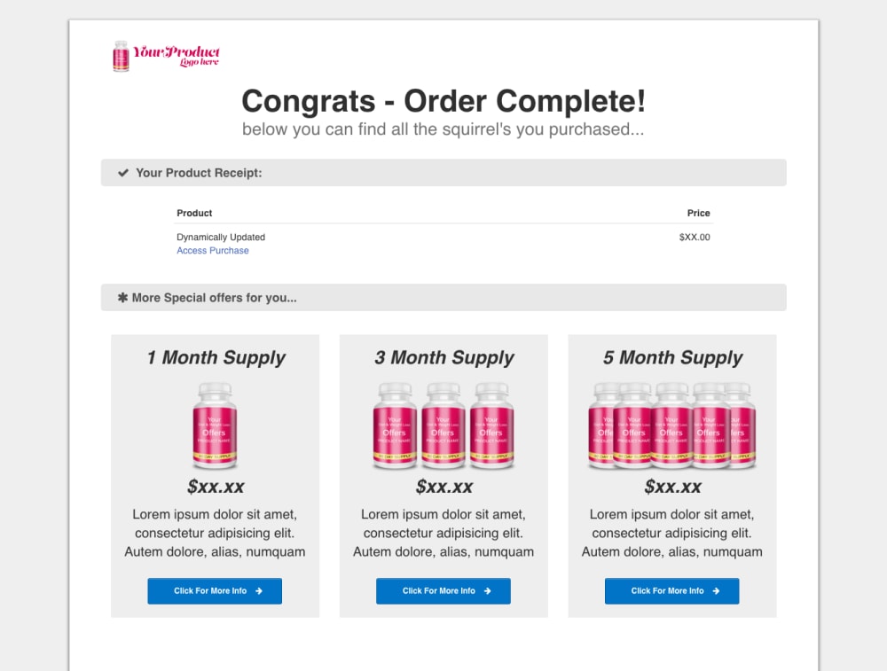 Thank You Page with Offer Wall