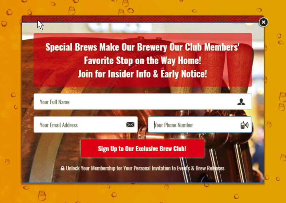 Brewery Optin Popup