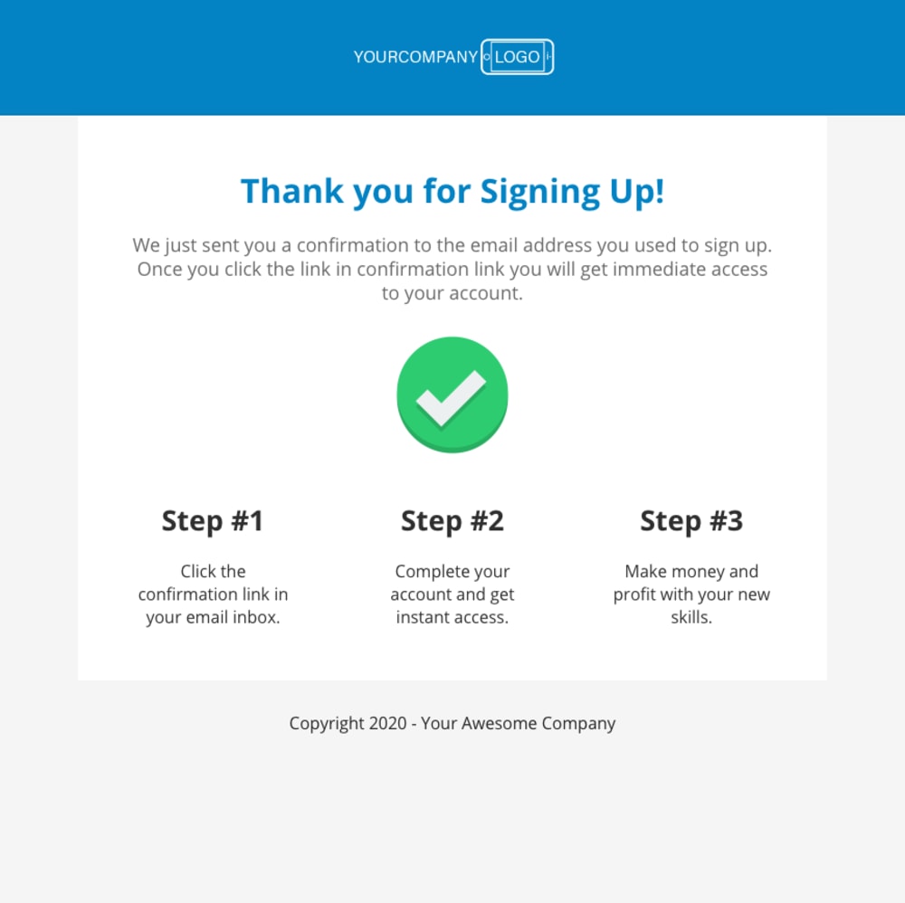 Confirmation Page