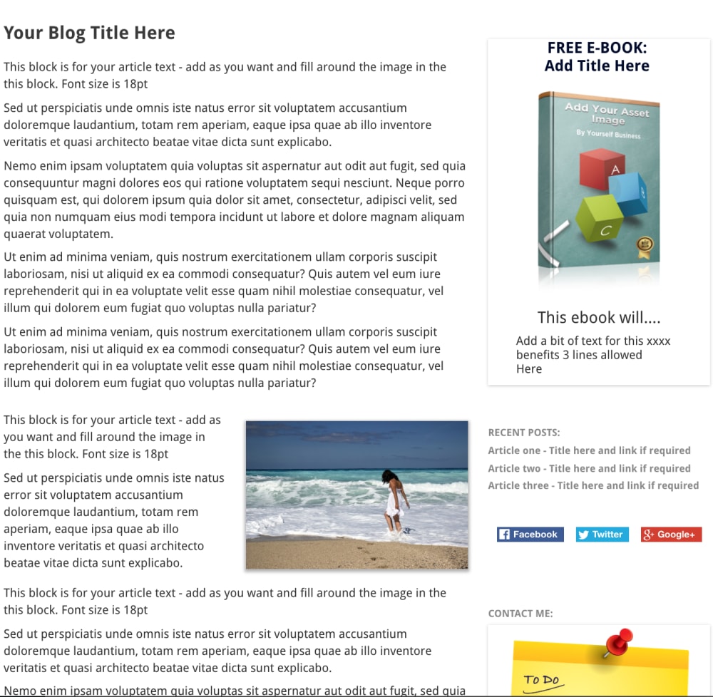 Start of Article and Side bar