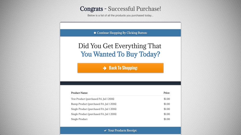6.) ORDER CONFIRMATION
