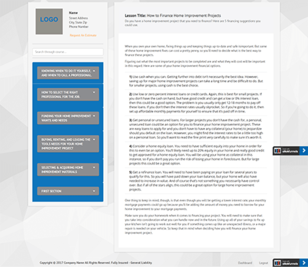 Step 3: Membership Site