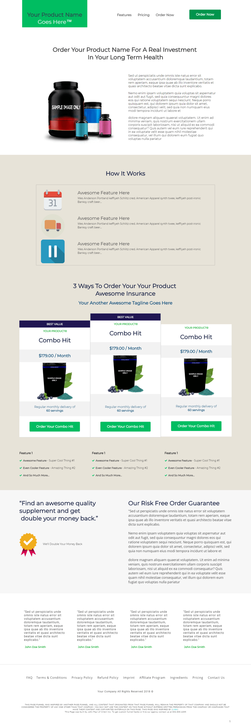 5 Steps Sales Funnel: Sales Page
